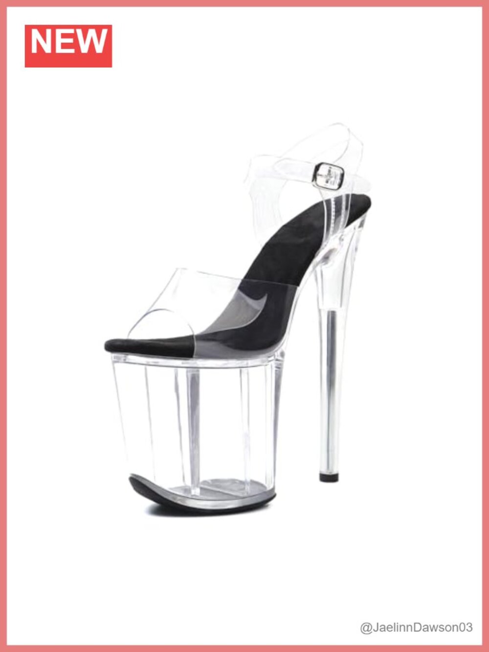 8 inch Platform Heels Pole Dancer Shoes, 20cm Exotic Stiletto Ankle-Strap Heels